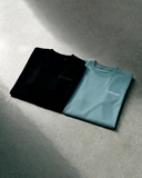 Pack 2 Camisetas Básicas Premium Negro y Azul Cemento